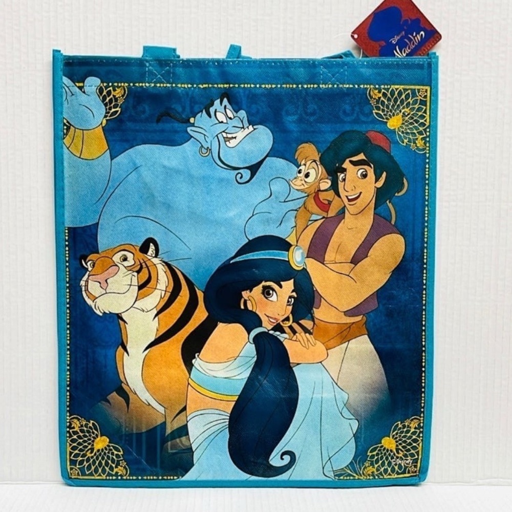 Disney Aladdin Jasmine, Genie, Rajah & Abu Reusable Tote Bag